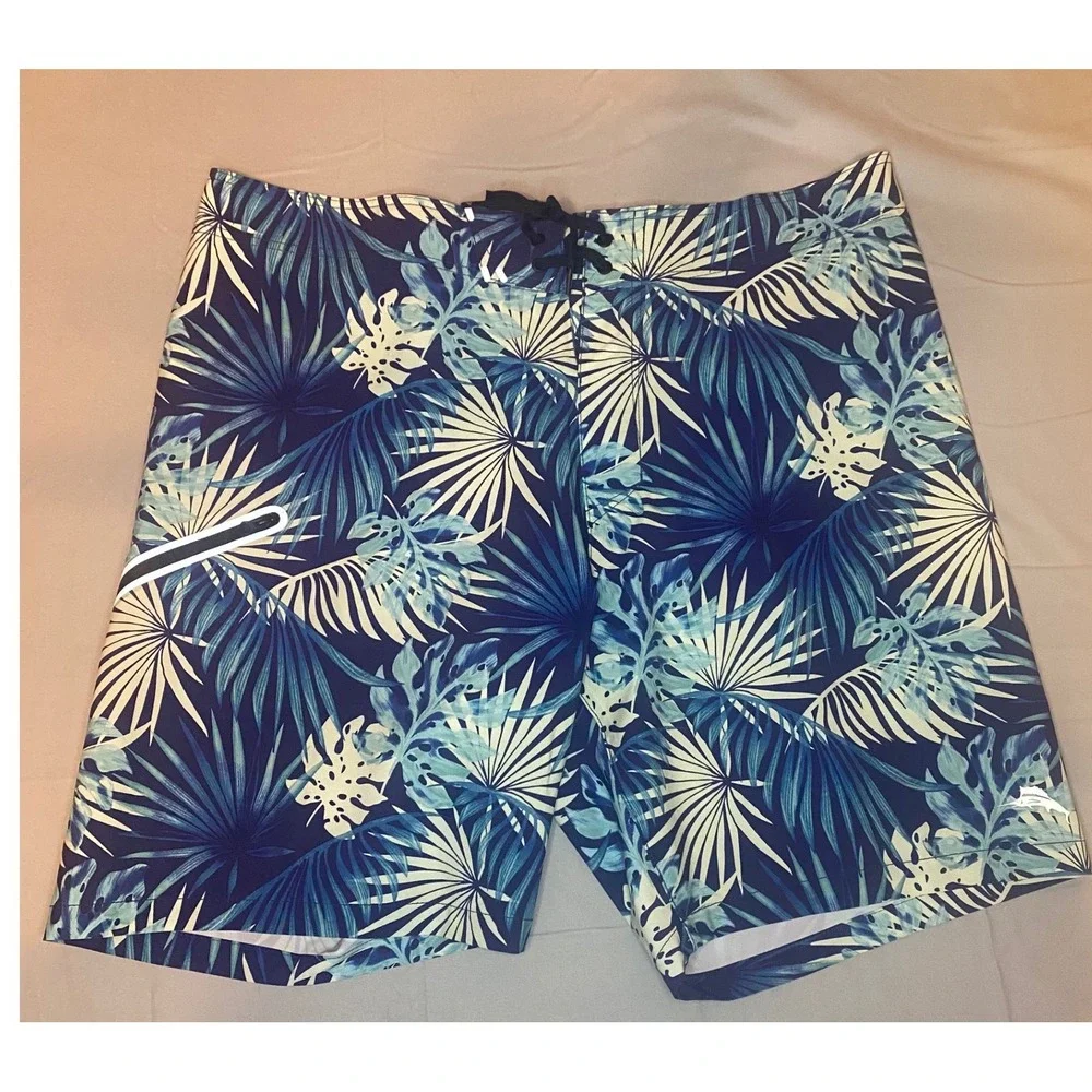 Tommy Bahama Board Shorts Mens 40 Blue Tropical IslandActive‎  Palm Print